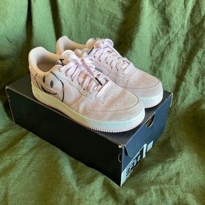 Nike Air Force 1 Pink Smiley Have a Nice Day Shoes